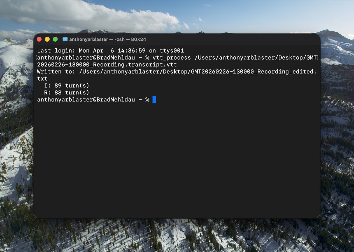 Managing Transcript Files